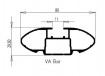 Rhino Rack příčná tyč Vortex 1375 mm černá